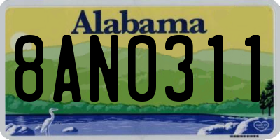 AL license plate 8AN0311
