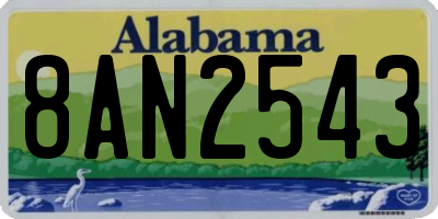 AL license plate 8AN2543