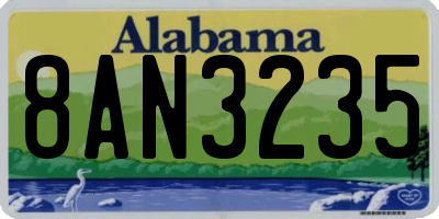 AL license plate 8AN3235