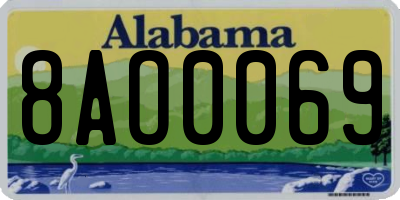 AL license plate 8AO0069