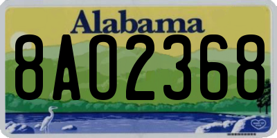AL license plate 8AO2368