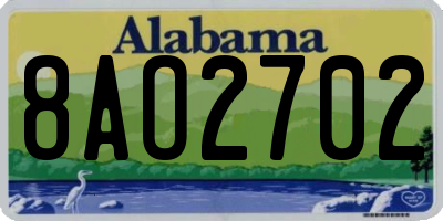 AL license plate 8AO2702