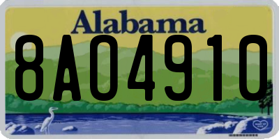 AL license plate 8AO4910