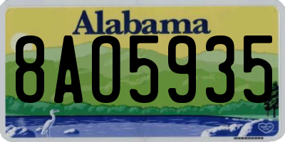 AL license plate 8AO5935