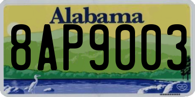 AL license plate 8AP9003