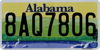 AL license plate 8AQ7806