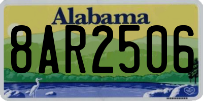 AL license plate 8AR2506