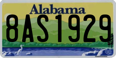 AL license plate 8AS1929