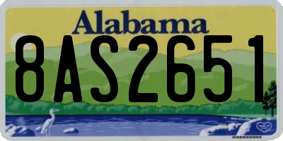 AL license plate 8AS2651
