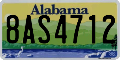 AL license plate 8AS4712