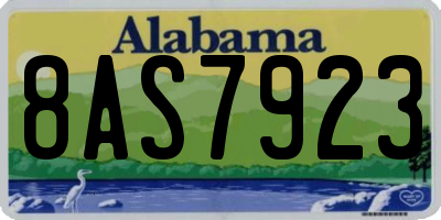 AL license plate 8AS7923