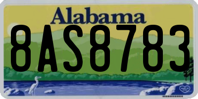 AL license plate 8AS8783