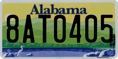 AL license plate 8AT0405