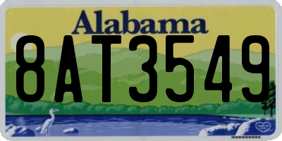 AL license plate 8AT3549