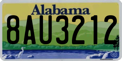 AL license plate 8AU3212
