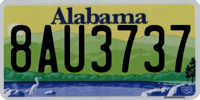 AL license plate 8AU3737
