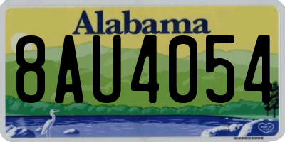 AL license plate 8AU4054