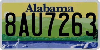 AL license plate 8AU7263