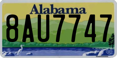 AL license plate 8AU7747