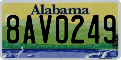 AL license plate 8AV0249