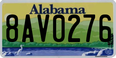 AL license plate 8AV0276