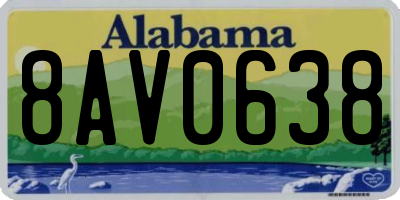 AL license plate 8AV0638