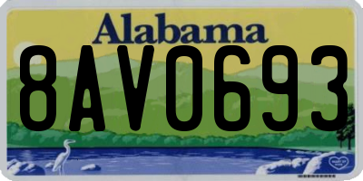 AL license plate 8AV0693