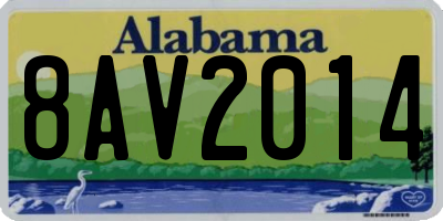 AL license plate 8AV2014