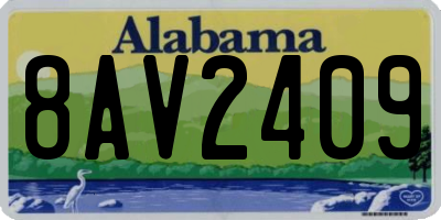 AL license plate 8AV2409