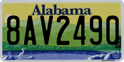AL license plate 8AV2490