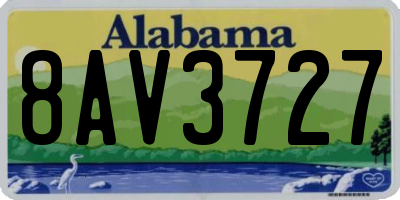 AL license plate 8AV3727