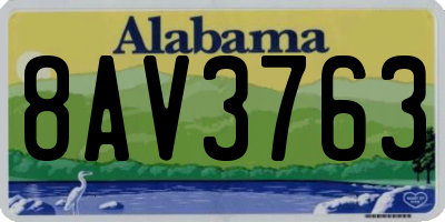 AL license plate 8AV3763