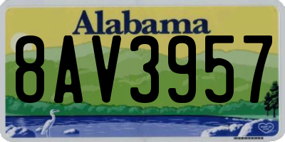 AL license plate 8AV3957