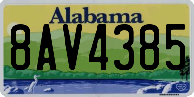 AL license plate 8AV4385