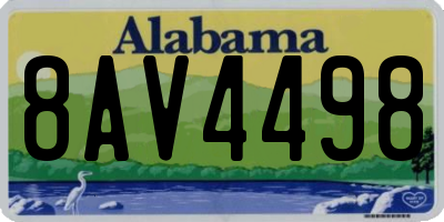 AL license plate 8AV4498