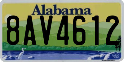 AL license plate 8AV4612