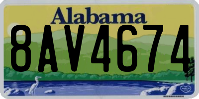 AL license plate 8AV4674