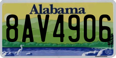 AL license plate 8AV4906
