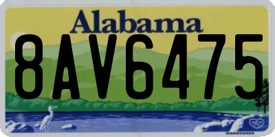 AL license plate 8AV6475