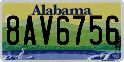 AL license plate 8AV6756