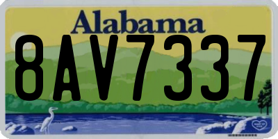 AL license plate 8AV7337