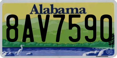 AL license plate 8AV7590