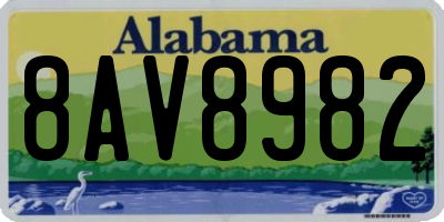 AL license plate 8AV8982