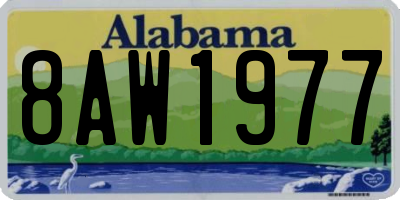 AL license plate 8AW1977