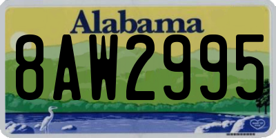 AL license plate 8AW2995