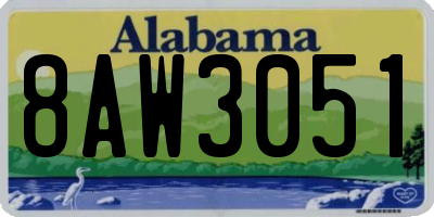 AL license plate 8AW3051
