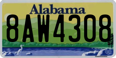 AL license plate 8AW4308