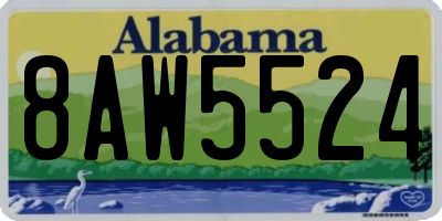 AL license plate 8AW5524