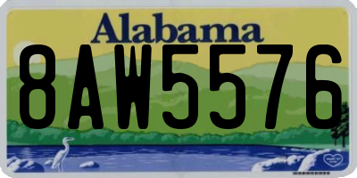 AL license plate 8AW5576
