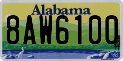 AL license plate 8AW6100